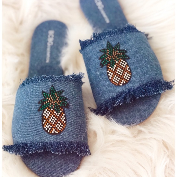 BCBGeneration Shoes - BCBG | Pineapple Denim Slides